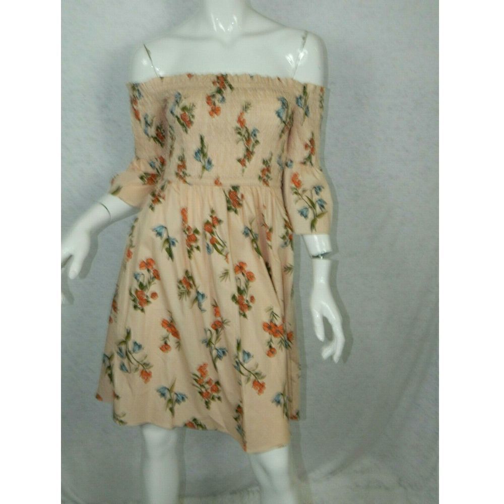Donna Morgan‎ 3/4 Sleeve Peach Floral Dress Size 2